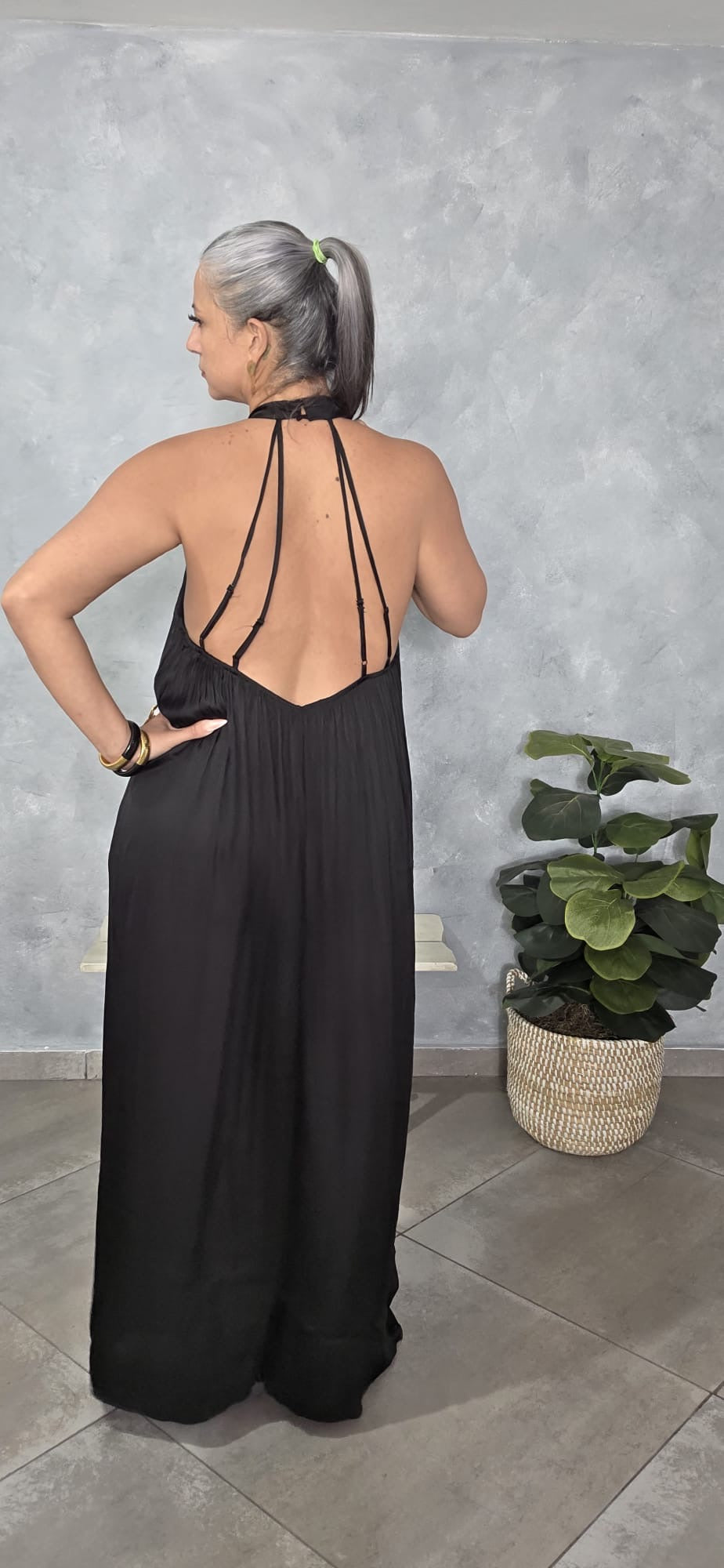 Noir Backless Jumpsuit
