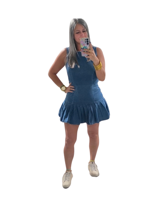 The Ruffle Denim Mini