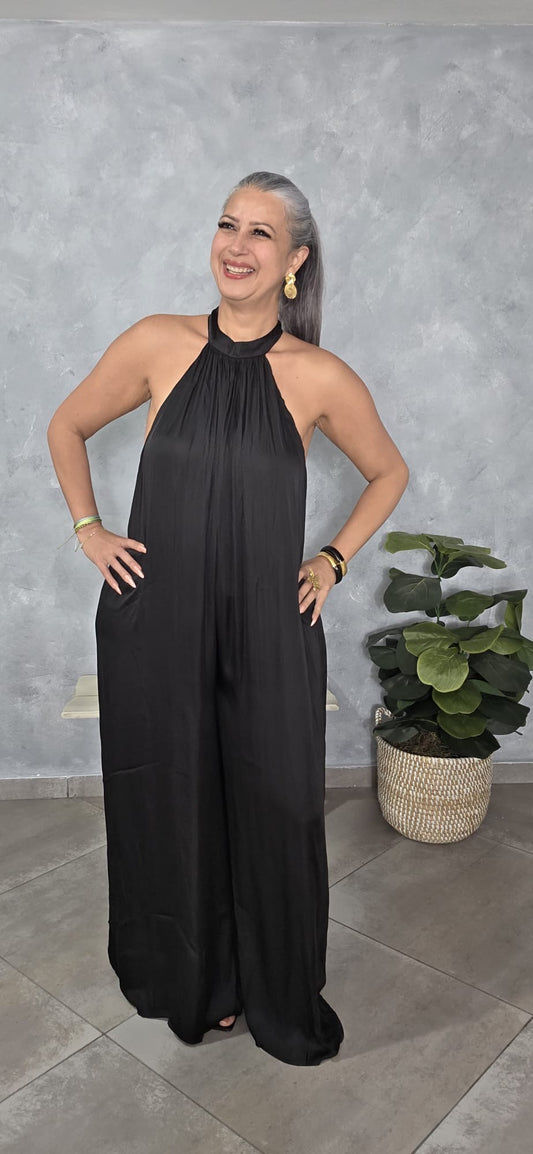 Noir Backless Jumpsuit
